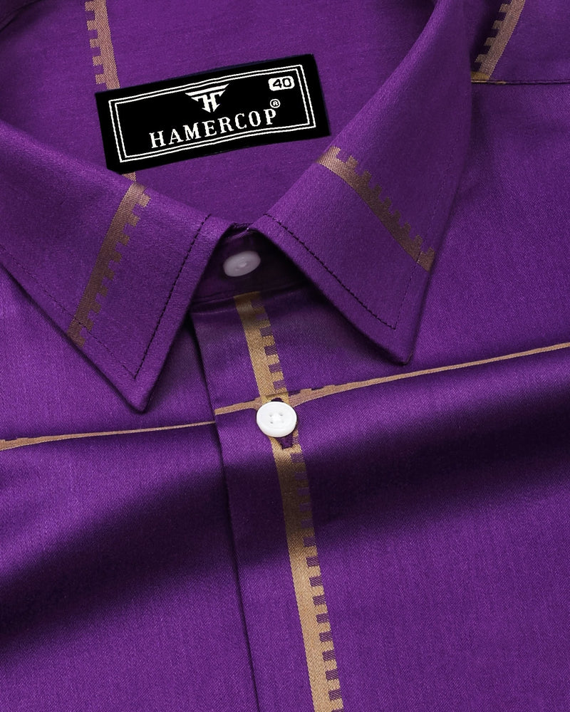 Purple Jacquard Check Premium Giza - Men's Shirt Hamercop Purple Jacquard Check Premium Giza - Men's Shirt Hamercop