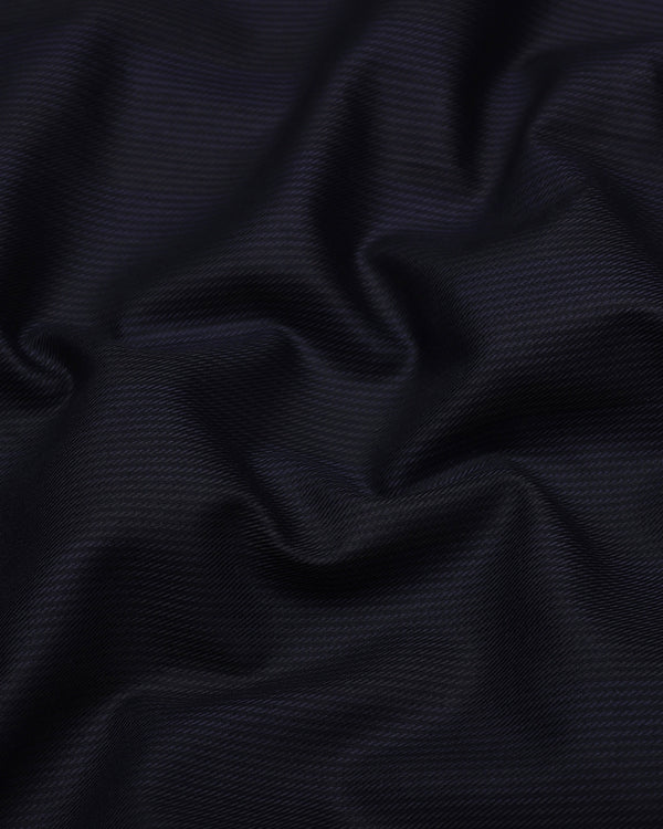 Sydney Gray With Black Twill Stripe Premium Giza Shirt