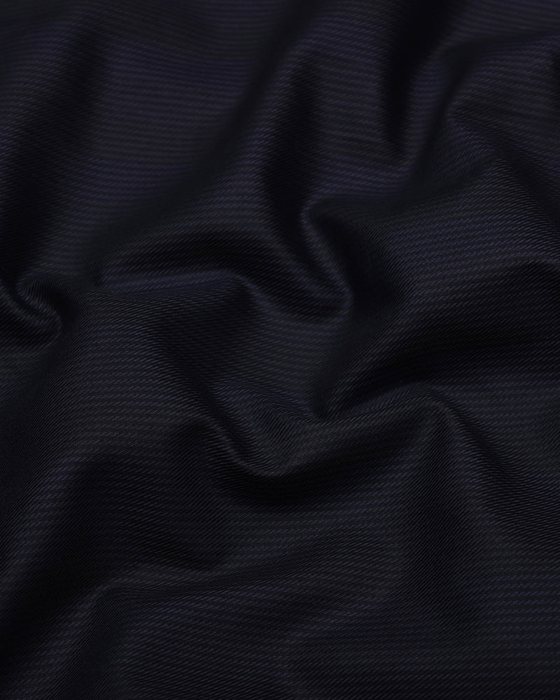 Sydney Gray With Black Twill Stripe Premium Giza Shirt