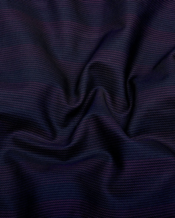 Sydney Brown With Black Twill Stripe Premium Giza Shirt