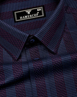 Apache Gray Houndstooth Stripe Premium Giza Shirt