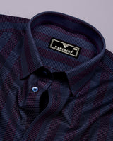 Apache Gray Houndstooth Stripe Premium Giza Shirt