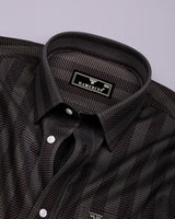 Apache Dusty Green Houndstooth Stripe Premium Giza Shirt