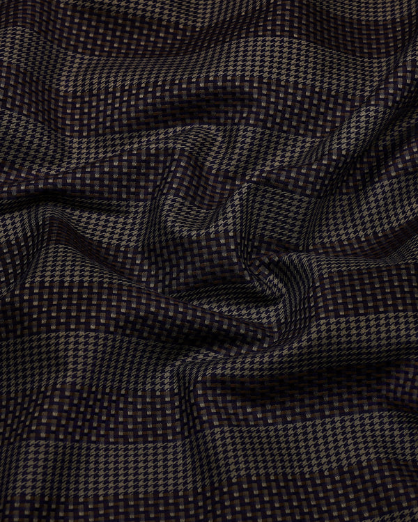 Apache Dusty Green Houndstooth Stripe Premium Giza Shirt