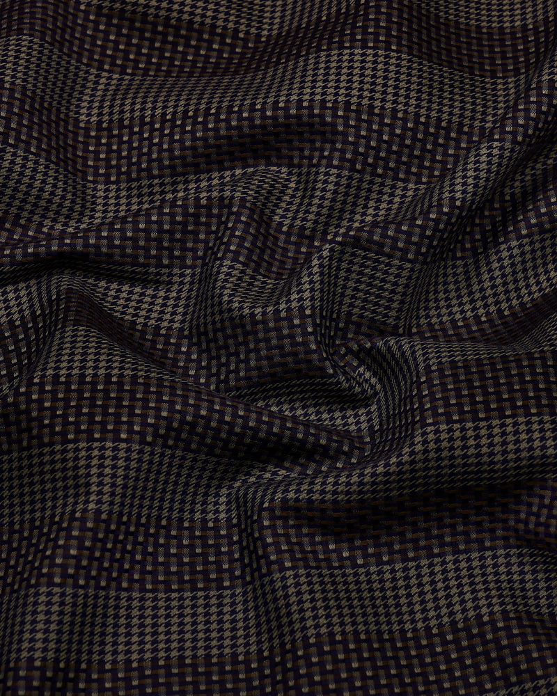 Apache Dusty Green Houndstooth Stripe Premium Giza Shirt