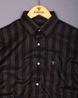 Apache Dusty Green Houndstooth Stripe Premium Giza Shirt