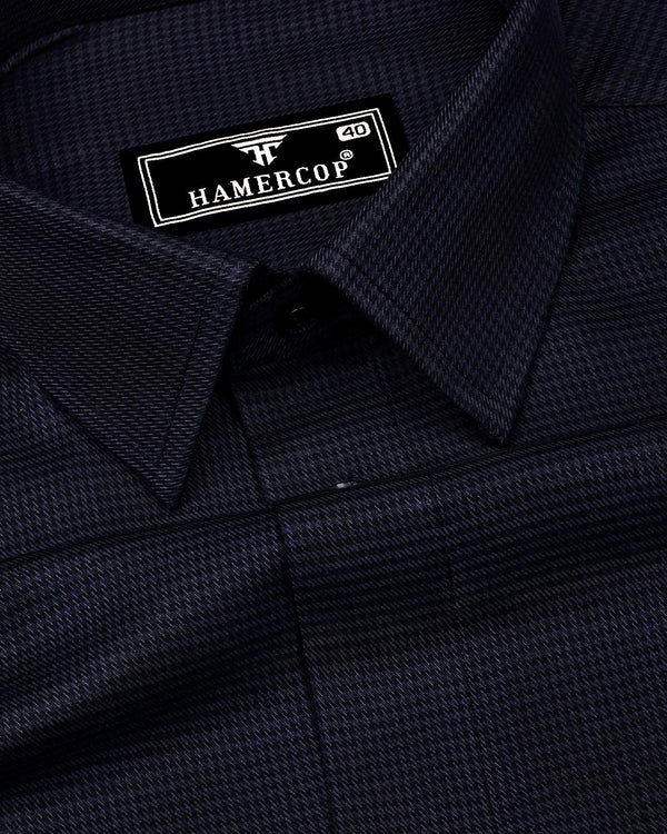 Magnet Gray Houndstooth Check Premium Giza Shirt