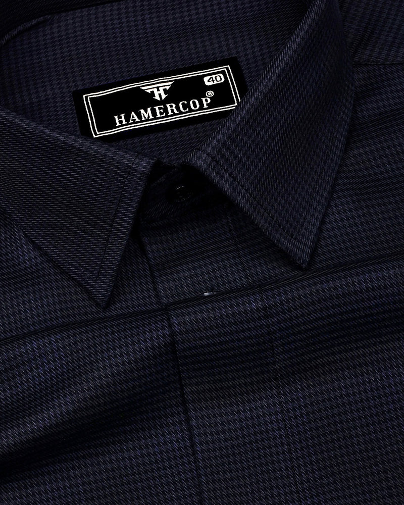 Magnet Gray Houndstooth Check Premium Giza Shirt