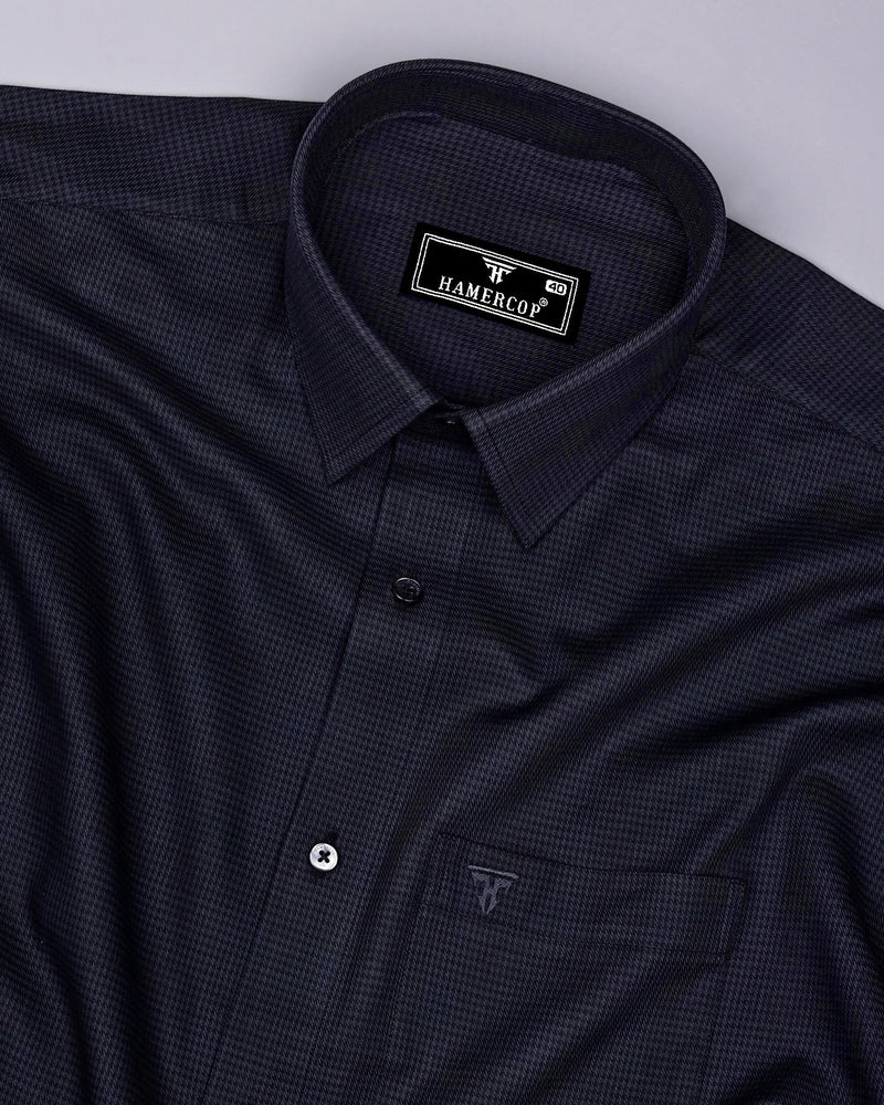 Magnet Gray Houndstooth Check Premium Giza Shirt