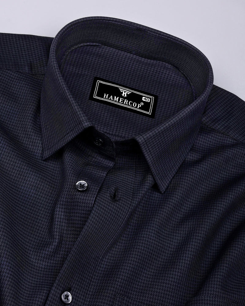 Magnet Gray Houndstooth Check Premium Giza Shirt