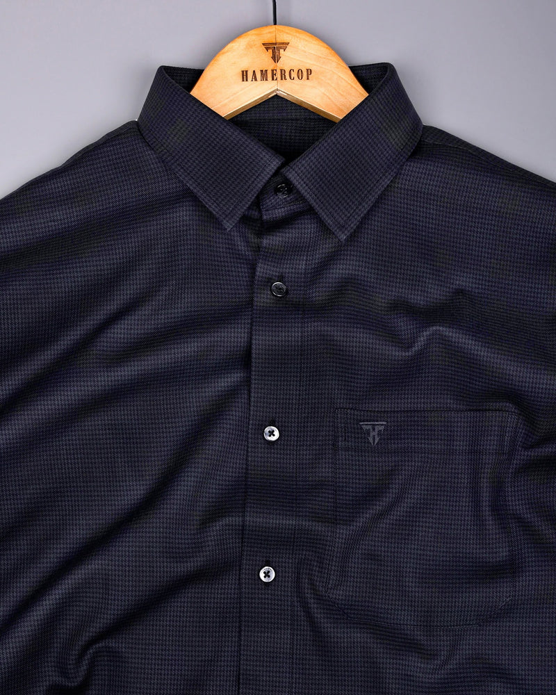 Magnet Gray Houndstooth Check Premium Giza Shirt