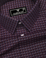 Resin Wine Multicolour Check Premium Giza Shirt