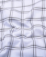 Whitestin With Black Waffle Dobby Check Shirt