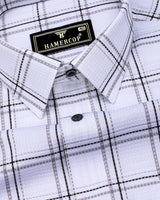 Whitestin With Black Waffle Dobby Check Shirt