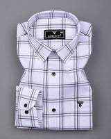 Whitestin With Black Waffle Dobby Check Shirt
