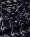 Blackstin With White Waffle Dobby Check Shirt