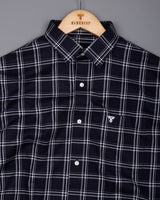 Blackstin With White Waffle Dobby Check Shirt
