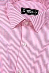 Carrot with white oxford stripe cotton shirt
