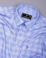 Wuhan Blue White Printed Formal Cotton Shirt