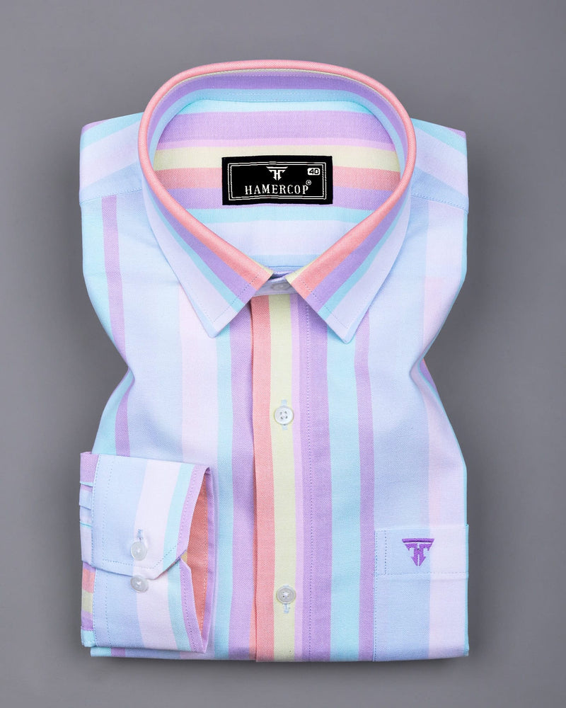 Spectrum Multicolor Stripe Oxford Cotton Shirt