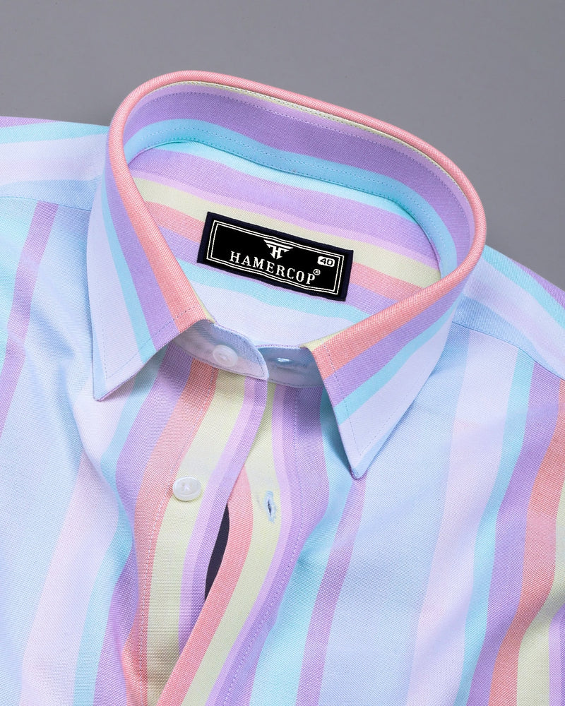 Spectrum Multicolor Stripe Oxford Cotton Shirt