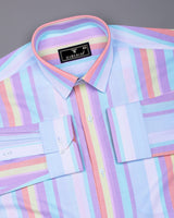 Spectrum Multicolor Stripe Oxford Cotton Shirt