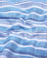 Sinery Blue With White Dobby Stripe Cotton Shirt