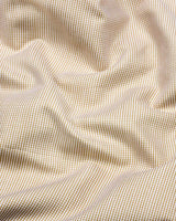 Cream Foho With White Dobby Textured Giza Shirt