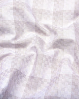 Swiss Brown With Creamish White Box Premium Giza Shirt