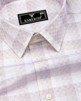 Swiss Brown With Creamish White Box Premium Giza Shirt