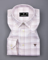 Swiss Brown With Creamish White Box Premium Giza Shirt