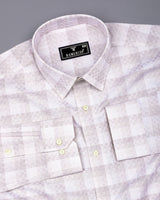 Swiss Brown With Creamish White Box Premium Giza Shirt