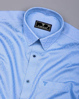 Radius Blue Dobby Texture Premium Giza Shirt