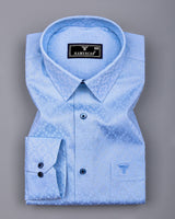 Radius Blue Dobby Texture Premium Giza Shirt