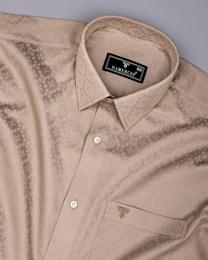 Radius Cream Dobby Texture Premium Giza Shirt