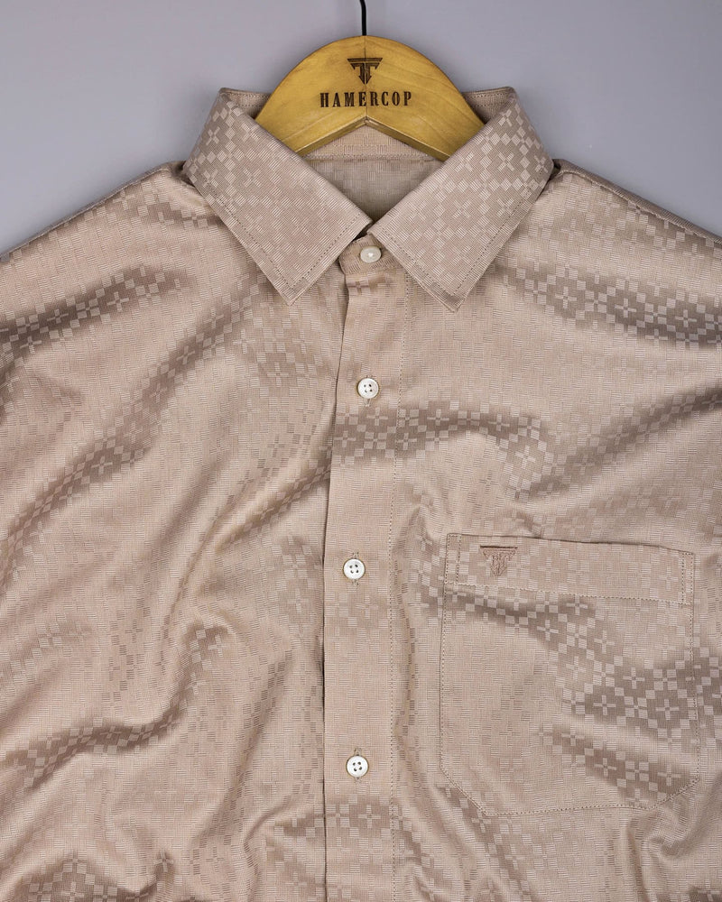 Radius Cream Dobby Texture Premium Giza Shirt