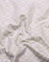 Maxican Cream Jacquard Textured Cotton Shirt