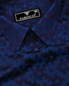 Tropysm Blue With White Jacquard Cotton Shirt