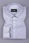 Grey with white mini micro check cotton shirt
