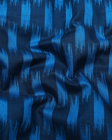 Graham Blue Jacquard Textured Cotton Shirt