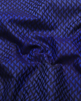 Ink Blue Jacquard Textured Cotton Shirt