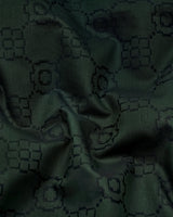 Lewis Green Jacquard Textured Cotton Shirt