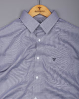 Smog Gray With White Micro Houndstooth Premium Giza Shirt