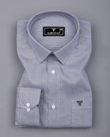 Smog Gray With White Micro Houndstooth Premium Giza Shirt