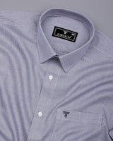 Smog Gray With White Micro Houndstooth Premium Giza Shirt