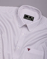 Fluffy Maroon With Gray Printed Premium Cotton Formal Shirt