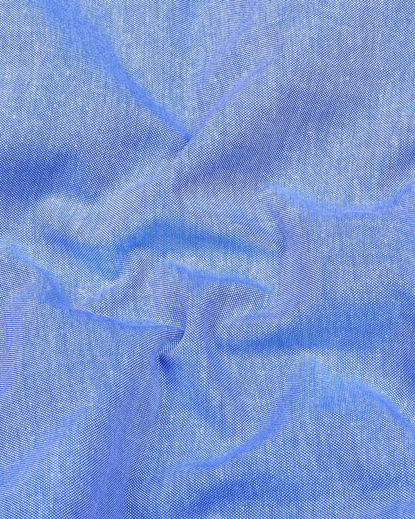 Arion Sky Blue Oxford Cotton Designer Formal Shirt