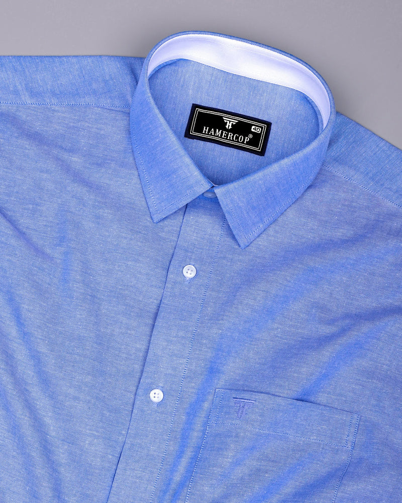 Arion Sky Blue Oxford Cotton Designer Formal Shirt