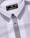 Breez White With Black Stripe Oxford Cotton Shirt