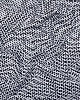 Truxton White With Black Dobby Textured Cotton Shirt